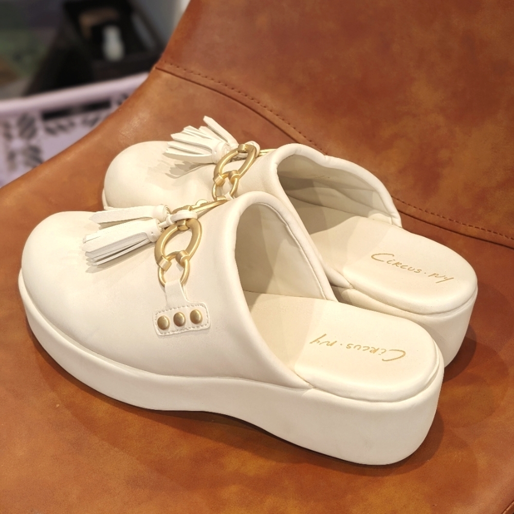 White Circus NY leather clogs (Size 10)